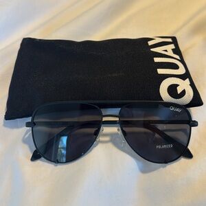 Quay black Aviator sunglasses